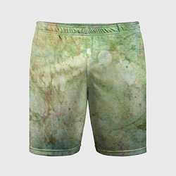 Мужские спортивные шорты Абстракция - faded spots on a green background