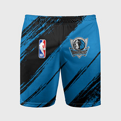 Шорты спортивные мужские Даллас Маверикс - черно синий, цвет: 3D-принт