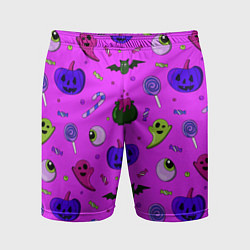 Шорты спортивные мужские Halloween pink, цвет: 3D-принт