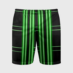 Шорты спортивные мужские Neon green, цвет: 3D-принт