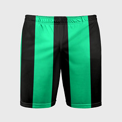 Мужские спортивные шорты Color turquoise black line