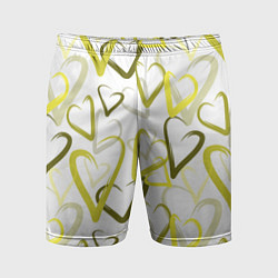 Мужские спортивные шорты Зеленые сердца