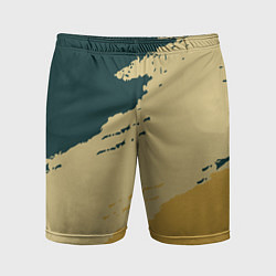 Мужские спортивные шорты Желто-зеленые абстрактные полосы