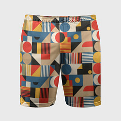 Шорты спортивные мужские Ритмы Баухауса, цвет: 3D-принт