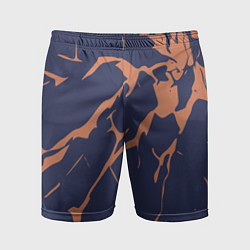 Мужские спортивные шорты Разломы на синем