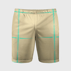 Мужские спортивные шорты Color beige green stripes