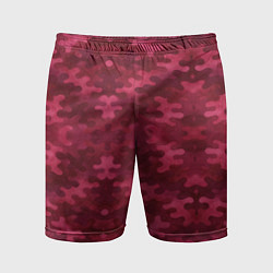 Мужские спортивные шорты Малиновый комуфляж