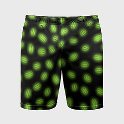Шорты спортивные мужские Неоновые бактерии, цвет: 3D-принт