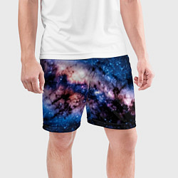 Шорты спортивные мужские Фантастический космос звёзды и туманности, цвет: 3D-принт — фото 2