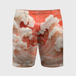 Мужские спортивные шорты Японские красные волны