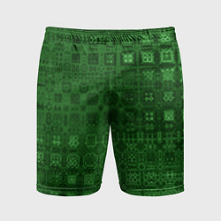 Мужские спортивные шорты Текстура изумрудное мерцание