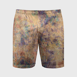 Шорты спортивные мужские Абстракция - pink marble with blue flecks, цвет: 3D-принт