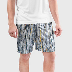 Шорты спортивные мужские Новогодний дождик, цвет: 3D-принт — фото 2