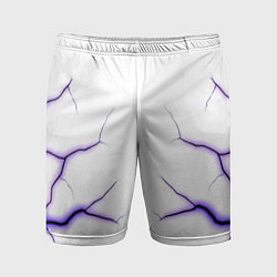 Шорты спортивные мужские Color white purple, цвет: 3D-принт