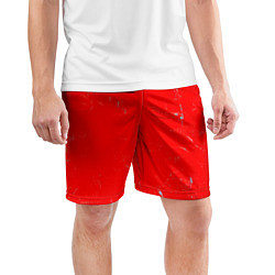 Шорты спортивные мужские Красная краска, цвет: 3D-принт — фото 2
