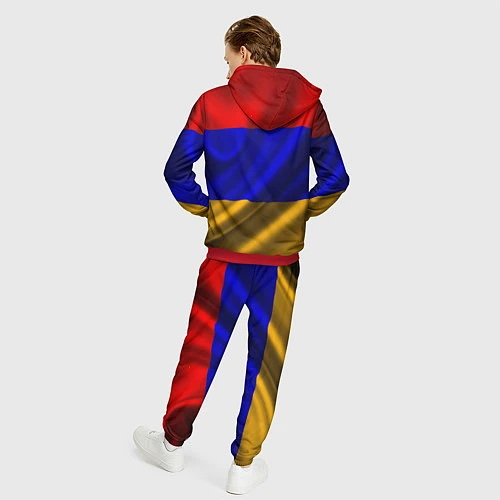 Мужской костюм Флаг Армения / 3D-Красный – фото 4