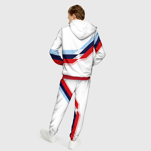 Мужской костюм BMW БМВ WHITE / 3D-Красный – фото 4