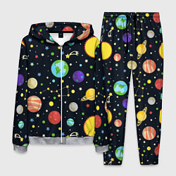 Костюм мужской Солнечная система, цвет: 3D-меланж