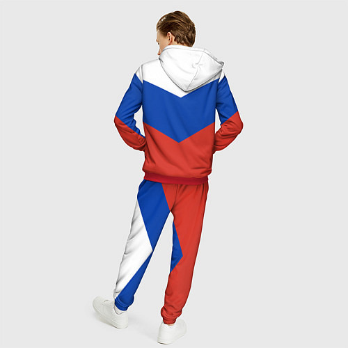 Мужской костюм Российский триколор / 3D-Красный – фото 4