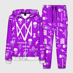 Костюм мужской Watch Dogs 2: Violet Pattern, цвет: 3D-белый