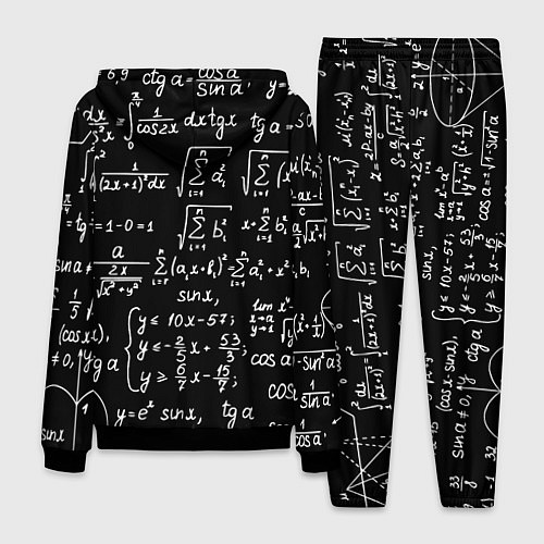 Мужской костюм Алгебраические формулы / 3D-Черный – фото 2