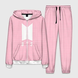 Костюм мужской BTS: Pink Grid, цвет: 3D-белый