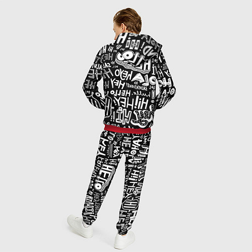 Мужской костюм Hello Pattern / 3D-Красный – фото 4