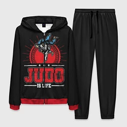 Костюм мужской Judo is life, цвет: 3D-красный