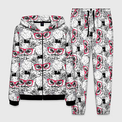 Костюм мужской Совы в очках, цвет: 3D-черный