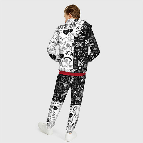 Мужской костюм LIL PEEP LOGOBOMBING / 3D-Красный – фото 4