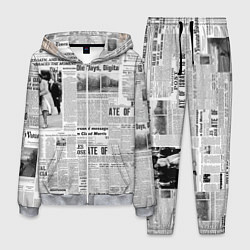 Костюм мужской Газета Newspaper, цвет: 3D-меланж
