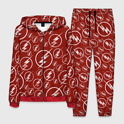 Костюм мужской The Flash Logo Pattern, цвет: 3D-красный