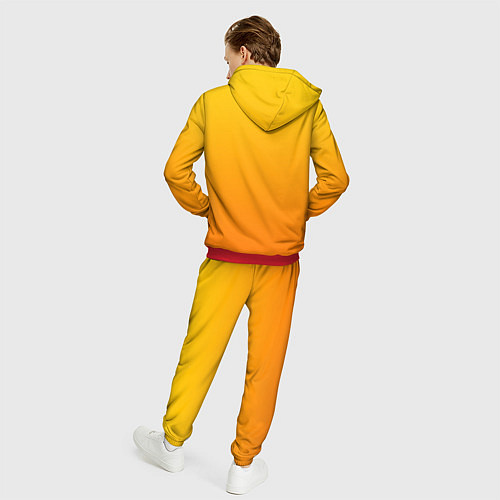 Мужской костюм Оранжевый градиент / 3D-Красный – фото 4