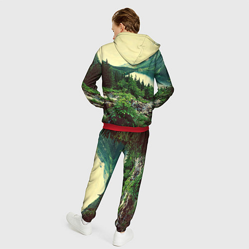 Мужской костюм Красивый лес / 3D-Красный – фото 4