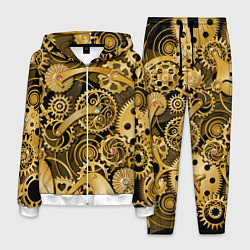 Костюм мужской Стимпанк механизмы шестеренки, цвет: 3D-белый