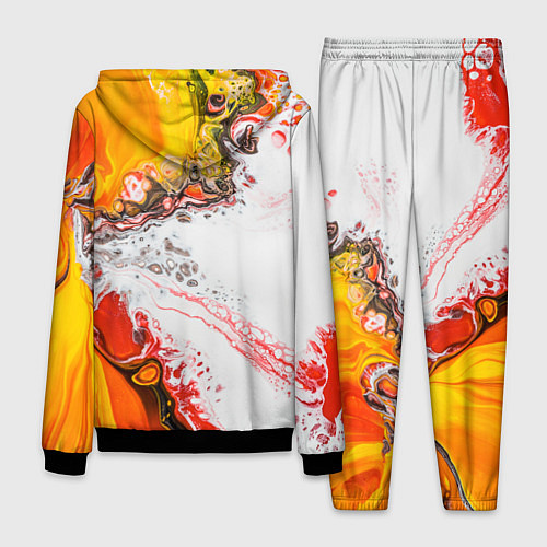 Мужской костюм Рисунок желтой краской / 3D-Черный – фото 2