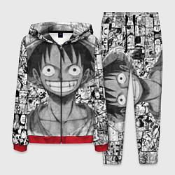 Костюм мужской Луфи улыбается one piece, цвет: 3D-красный