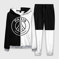 Костюм мужской ФК ПСЖ PSG BLACK & WHITE, цвет: 3D-меланж