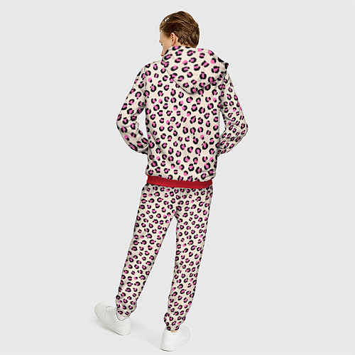 Мужской костюм Леопардовый принт розовый / 3D-Красный – фото 4