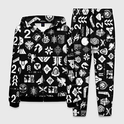 Костюм мужской DESTINY 2 PATTERN GAME LOGO ДЕСТИНИ 2 ПАТТЕРН СИМВ, цвет: 3D-черный