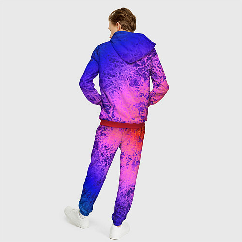 Мужской костюм Абстрактный пурпурно-синий / 3D-Красный – фото 4