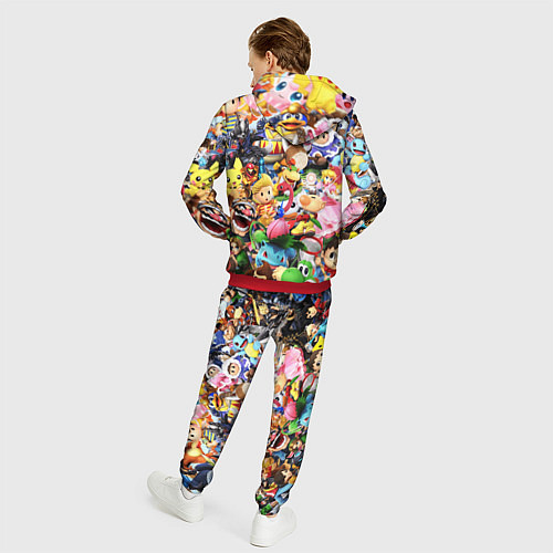 Мужской костюм SUPER SMASH BROS ГЕРОИ ИГРЫ / 3D-Красный – фото 4