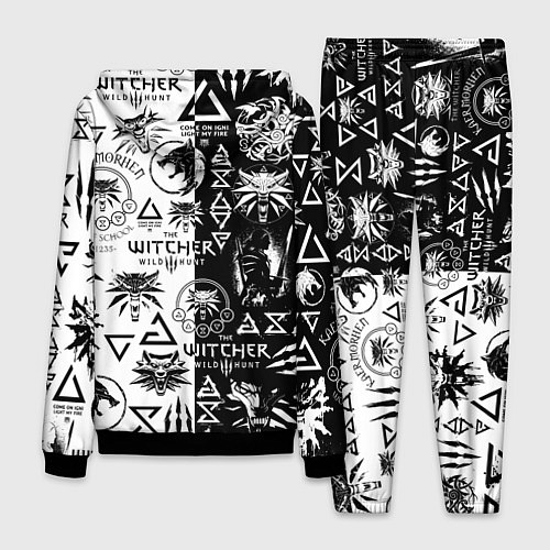 Мужской костюм THE WITCHER LOGOOMBING ВЕДЬМАК ПАТТЕРН / 3D-Черный – фото 2