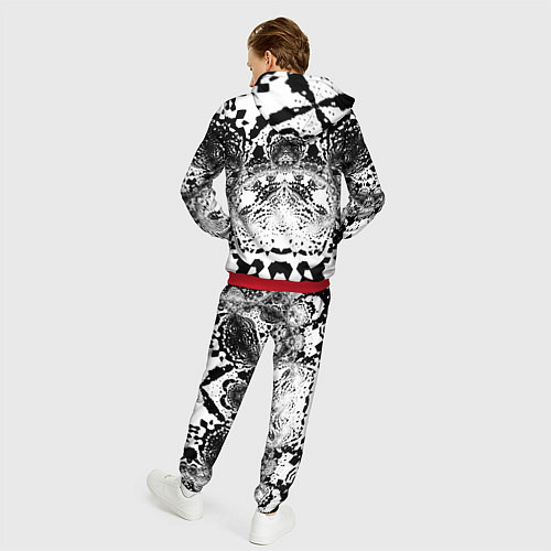 Мужской костюм Коллекция Journey Черно-белый 574-1 Дополнение 1 / 3D-Красный – фото 4