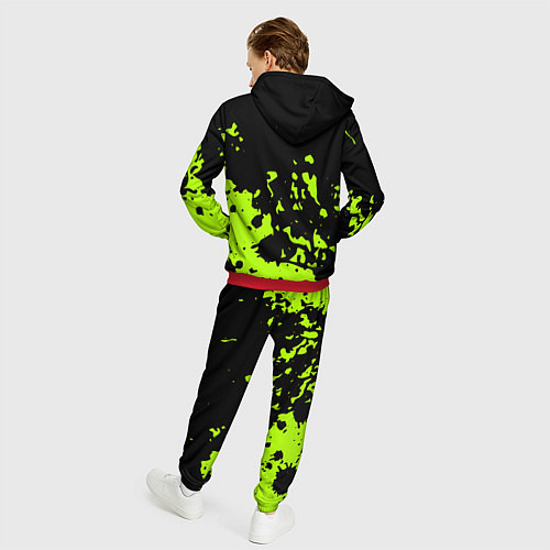 Мужской костюм Monster Energy green / 3D-Красный – фото 4