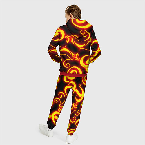 Мужской костюм ОГНЕННОЕ ТАТУ ДРАКЕНА DRAKEN FIRE TATTOO / 3D-Красный – фото 4