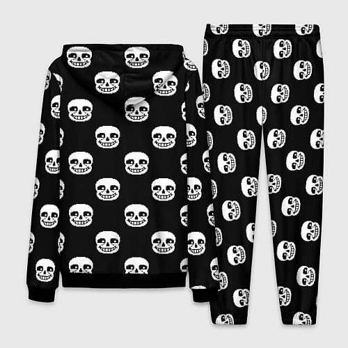 Мужской костюм UNDERTALE SANS SKULL FACE PATTERN УЗОР / 3D-Черный – фото 2