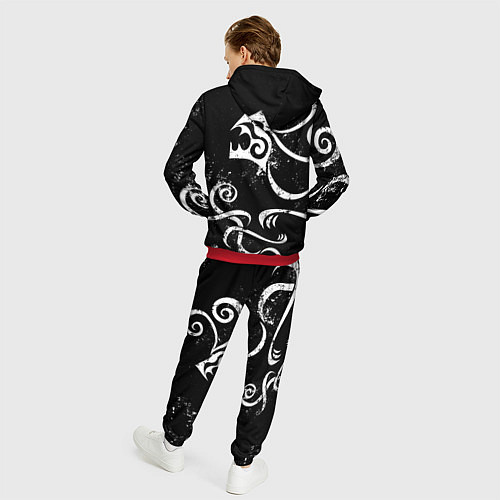 Мужской костюм ТАТУИРОВКА ДРАКЕНА WHITE AND BLACK / 3D-Красный – фото 4