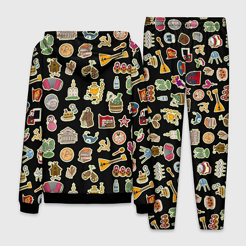 Мужской костюм Россия и СССР паттерн / 3D-Черный – фото 2