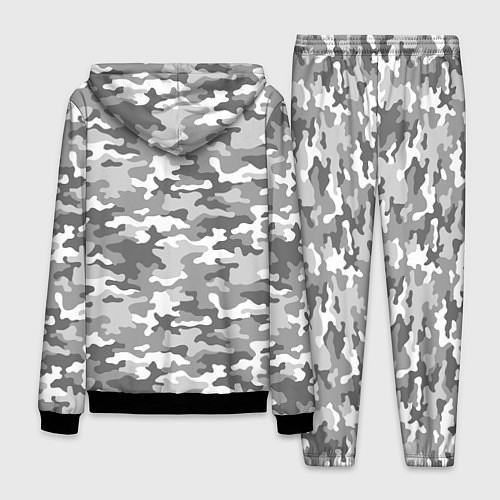 Мужской костюм Серый Военный Камуфляж / 3D-Черный – фото 2